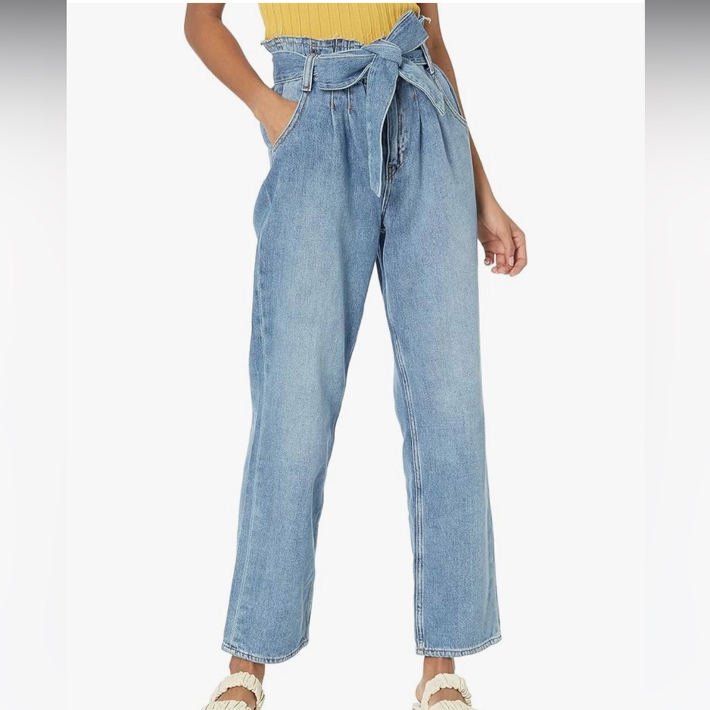 Hudson Remi High Rise Paperbag Straight Jean - size 25 - Bright Star